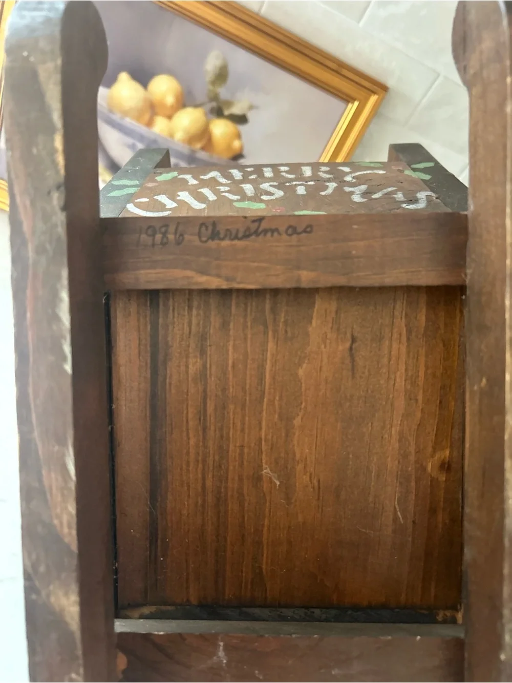 Vintage 1986 Wooden Christmas Sleigh Decor | Merry Christmas